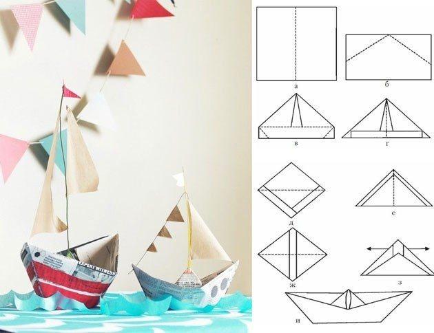 Как сделать кораблик из бумаги - 200 + фото идей