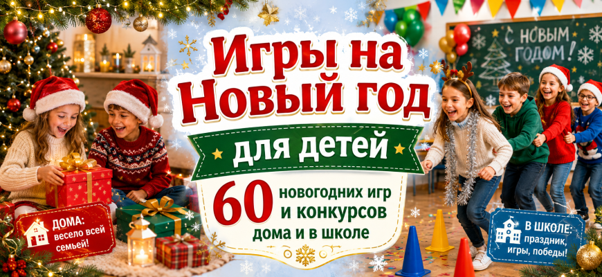 Игры на Новый год для детей 60 новогодних игр и конкурсов дома и в школе