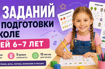 70 заданий для подготовки к школе детей 6–7 лет — от простых к сложным