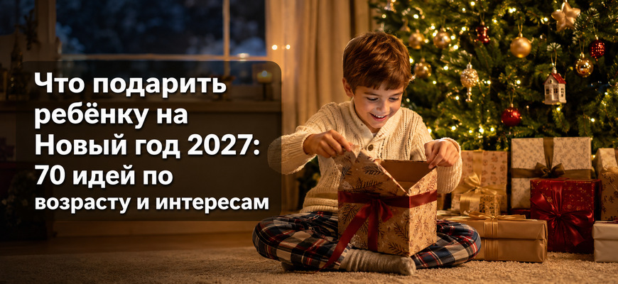Что подарить ребёнку на Новый год 2027: 70 идей по возрасту и интересам