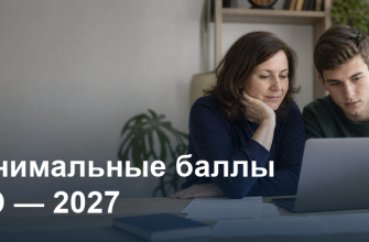 Мама и выпускник изучают минимальные баллы ЕГЭ и варианты поступления