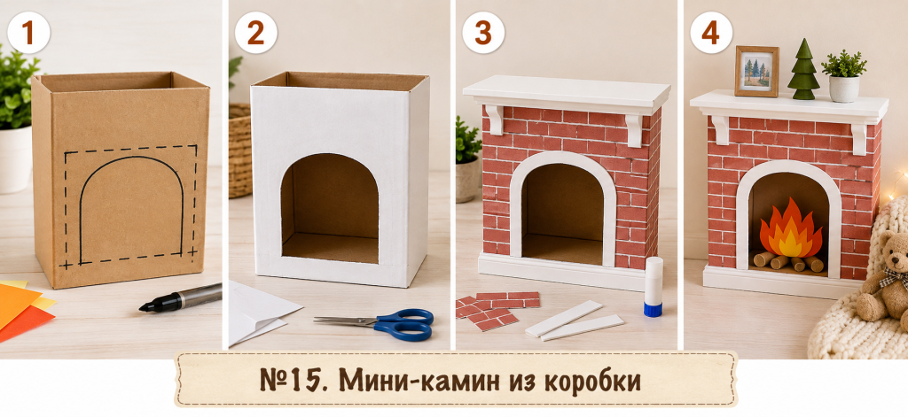Мини-камин из коробки