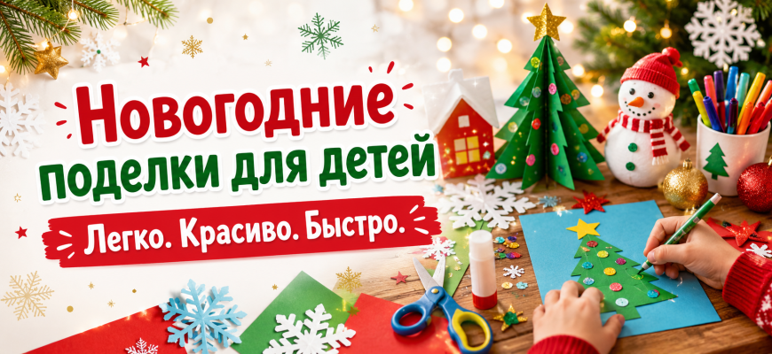 Новогодние поделки для детей Легко. Красиво Быстро