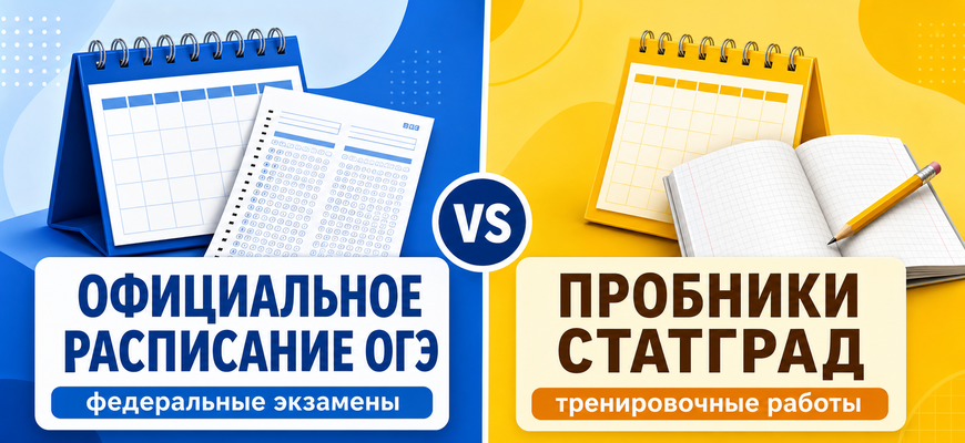 Отличие официального расписания ОГЭ от пробников СтатГрад
