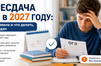 Пересдача ОГЭ в 2027 году: даты, сколько раз можно пересдать и что будет, если не сдать