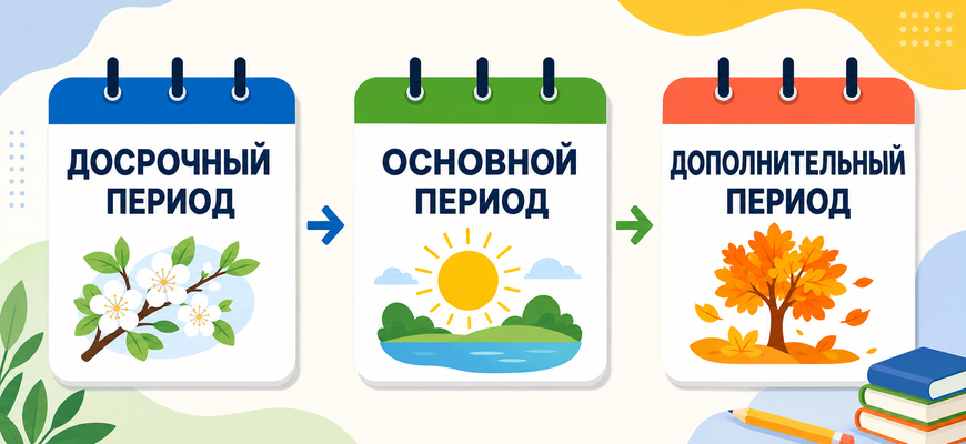 Досрочный, основной и дополнительный периоды ОГЭ