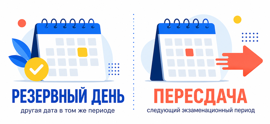 Разница между резервным днём ОГЭ и пересдачей