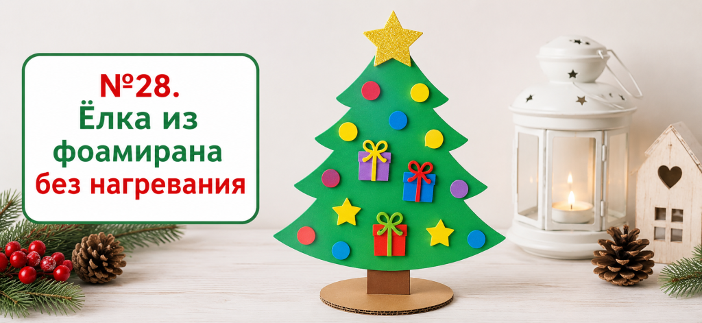 Ёлка из фоамирана без нагревания