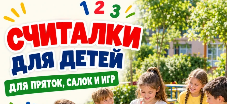 Считалки для детей — дети выбирают водящего перед игрой