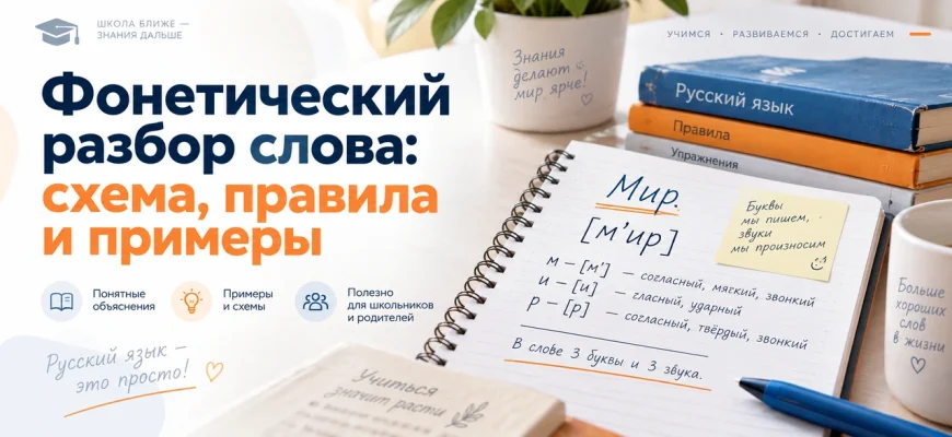 Фонетический разбор слова: схема, правила и примеры
