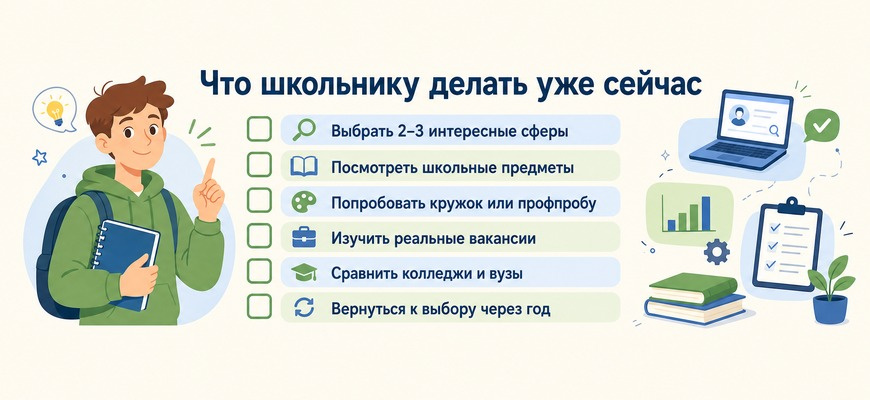 Шесть шагов школьника для выбора профессионального направления