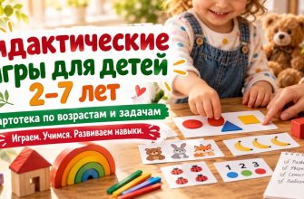Дидактические игры для детей 2–7 лет — обложка статьи с картотекой по возрастам