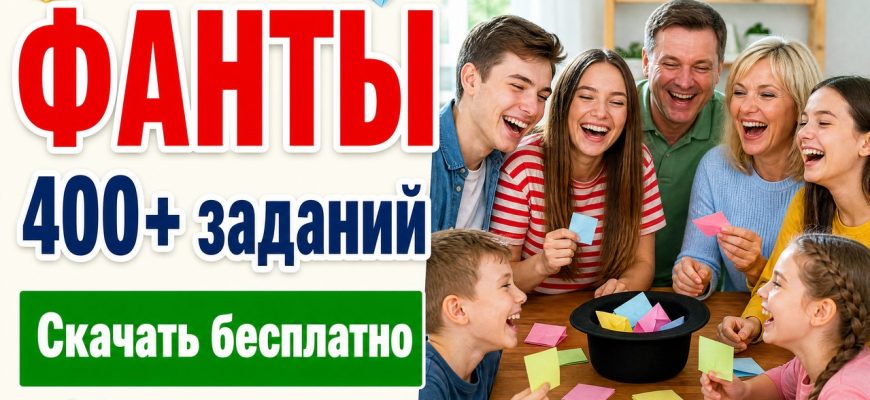 Фанты 400+ заданий для компании взрослых и детей