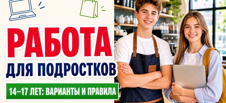 Работа для подростков 14–17 лет: варианты и правила