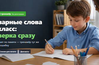 Словарные слова 1–4 класс: бесплатный тренажёр с проверкой