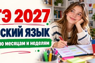 ЕГЭ 2027: русский язык, план по месяцам и неделям