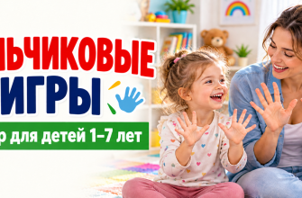 Пальчиковые игры: 50 игр для детей 1–7 лет; мама и ребёнок играют ладонями